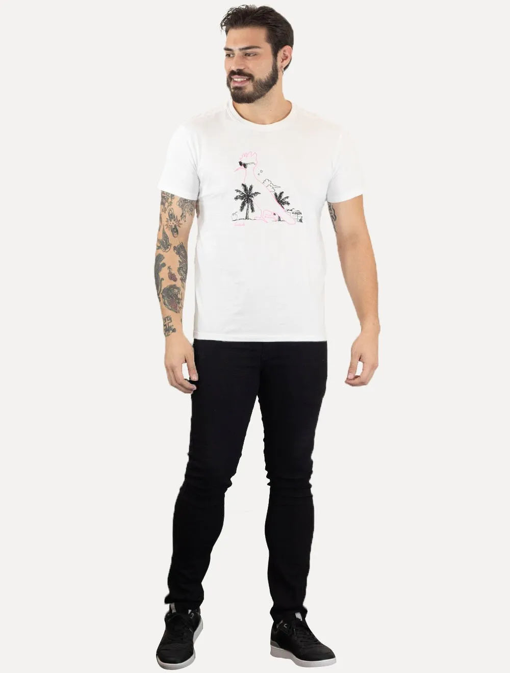Camiseta Reserva Masculina Regular Pica-pau Tardezinha Branca