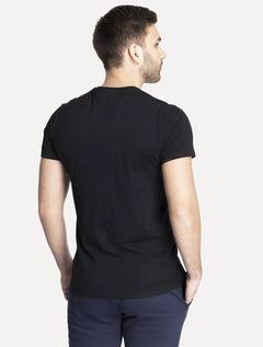 Camiseta Lacoste Masculina Classic Pima Cotton Logo Preta