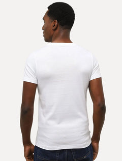 Camiseta Lacoste Masculina Jersey Sport 3D Navy Logo Branca