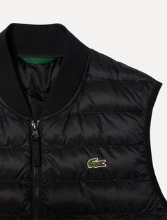 Colete Lacoste Masculino Puffer Water Repellent Vest Preta