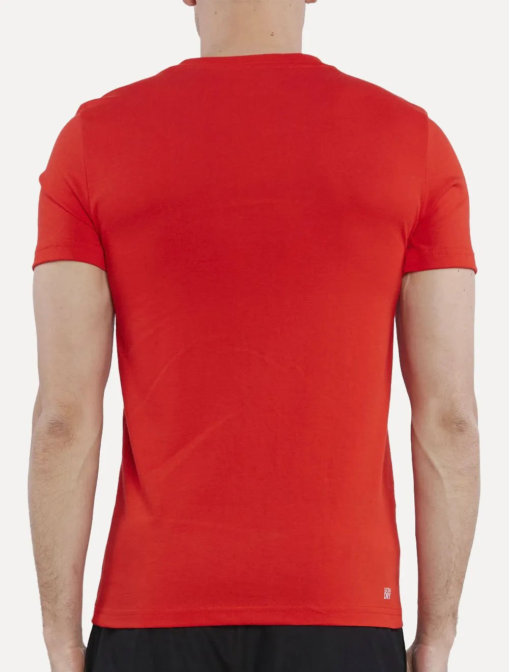 Camiseta Lacoste Masculina Jersey Sport 3D Logo Laranja Escuro