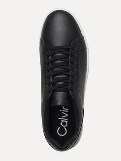 Tênis Calvin Klein Masculino Couro Casual Confort Preto
