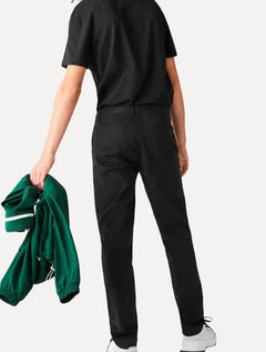 Calça Lacoste Masculina Sarja Chino Slim Fit New Classic Preta