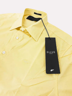 Camisa Ellus Masculina Tricoline LY Classic Anatomic Amarela