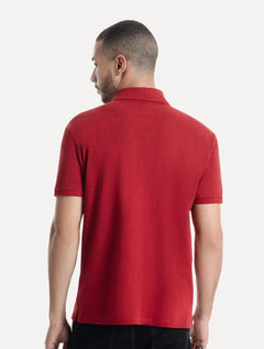 Polo Ellus Masculina Piquet Classic Easa Melange Vermelho Escuro