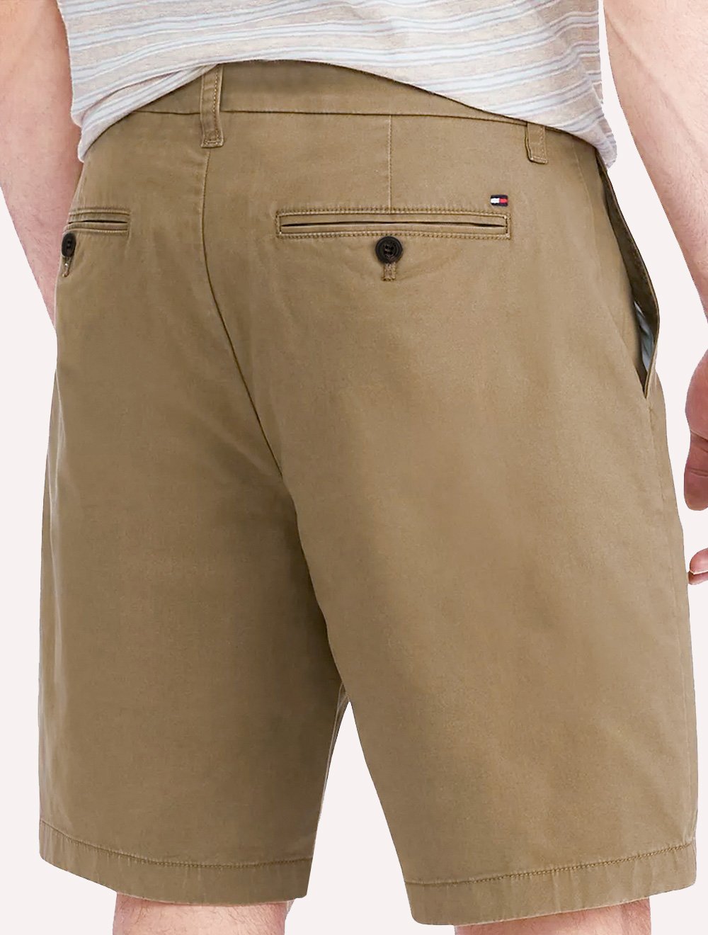 Bermuda Tommy Hilfiger Masculina de Sarja Stretch Cáqui
