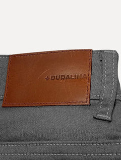 Calça Dudalina Jeans Masculina Slim Acetinada Cinza Médio