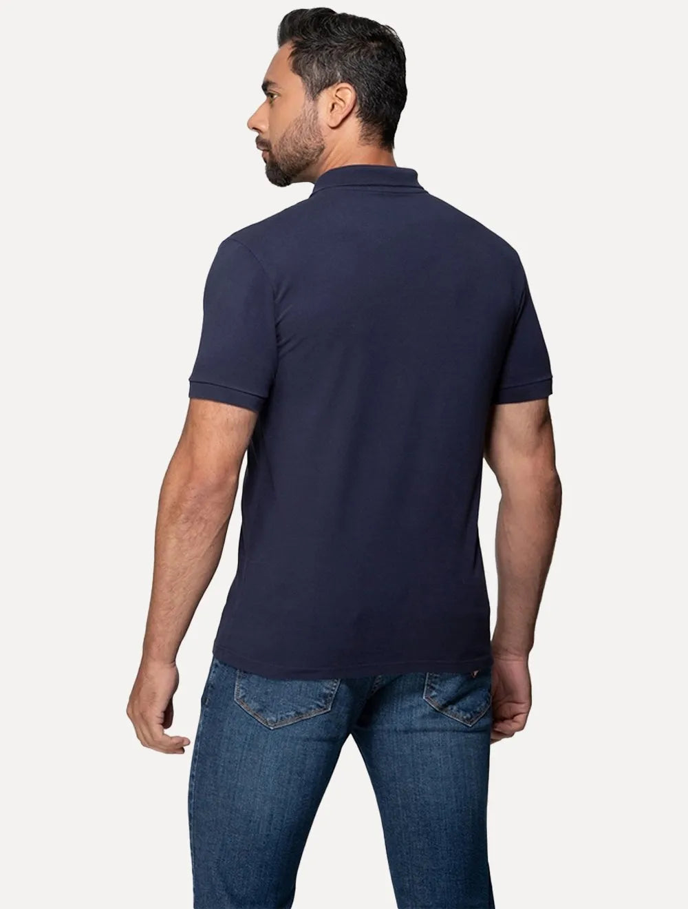 Polo Guess Masculina Piquet Azul Marinho