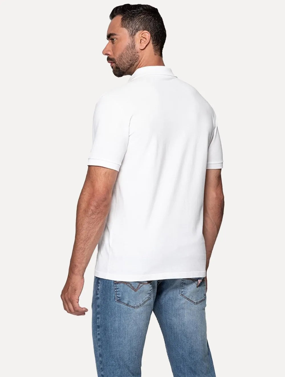 Polo Guess Masculina Piquet Branca