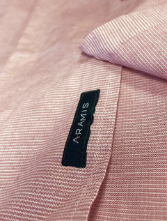 Camisa Aramis Masculina Manga Curta Slim Falso Liso Belfort Terracota Mescla