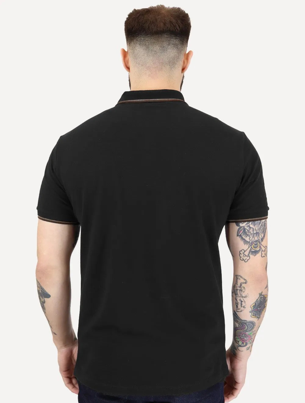 Polo Aramis Masculina Regular Piquet 4 Frisos Brown Preta