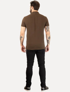Polo Aramis Masculina Piquet Inner Frieze Marrom