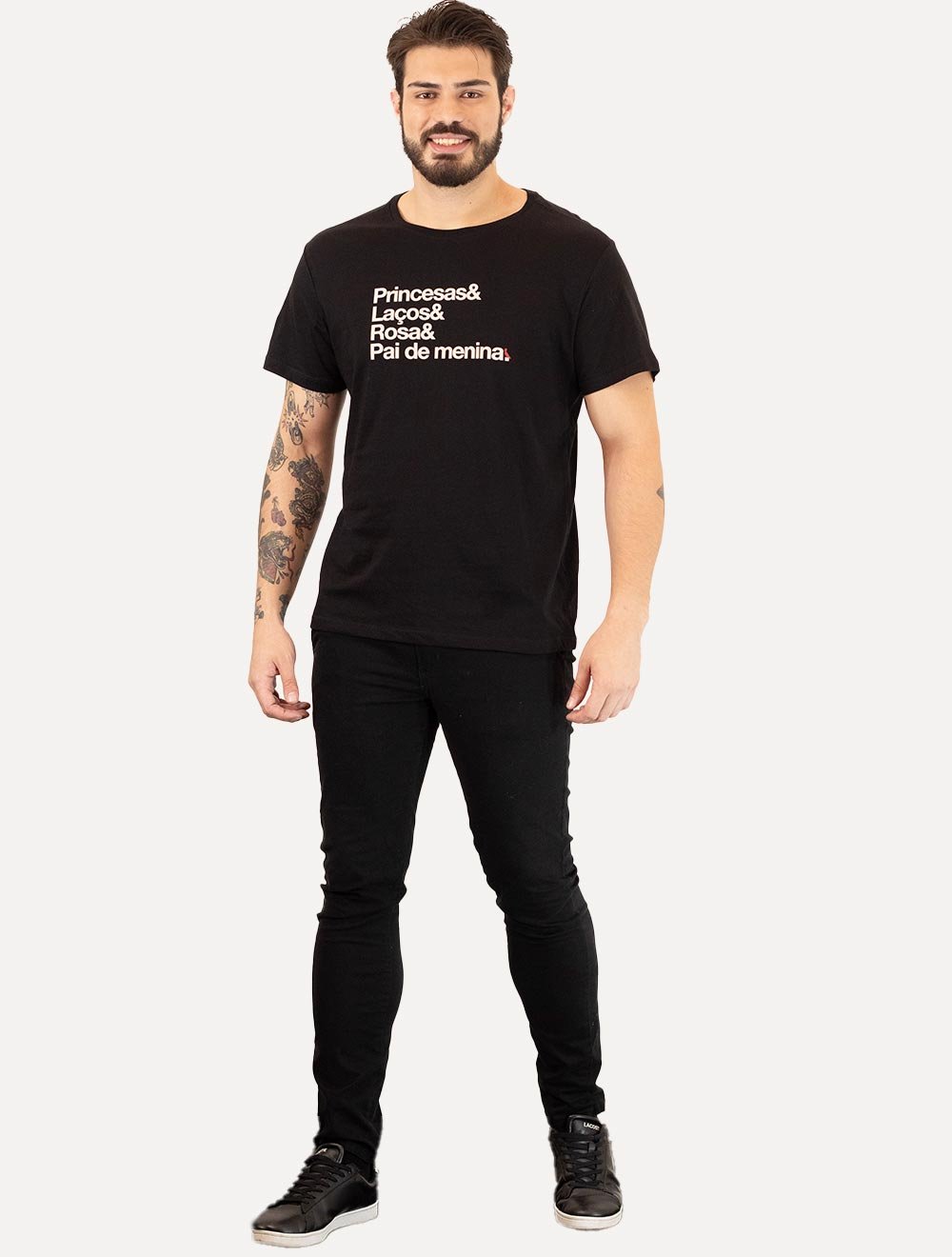 Camiseta Reserva Masculina Regular Pai De Princesa Preta