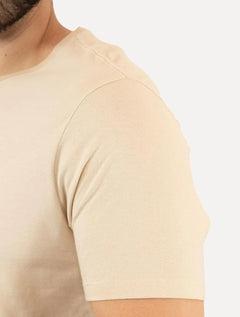 Camiseta Calvin Klein Jeans Naturals Outline CK Logo Cáqui Claro