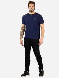 Camiseta Calvin Klein Jeans Masculina New Logo Re Issue Azul Marinho