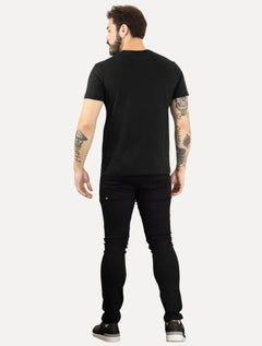 Camiseta Tommy Hilfiger Masculina Columbus H Roundle Logo Preta