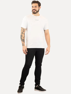 Camiseta Calvin Klein Jeans Masculina Micrologo Registered Branca