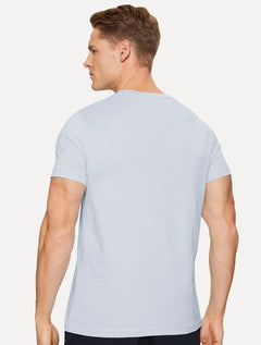 Camiseta Tommy Hilfiger Masculina Core Logo Tee Azul Celeste