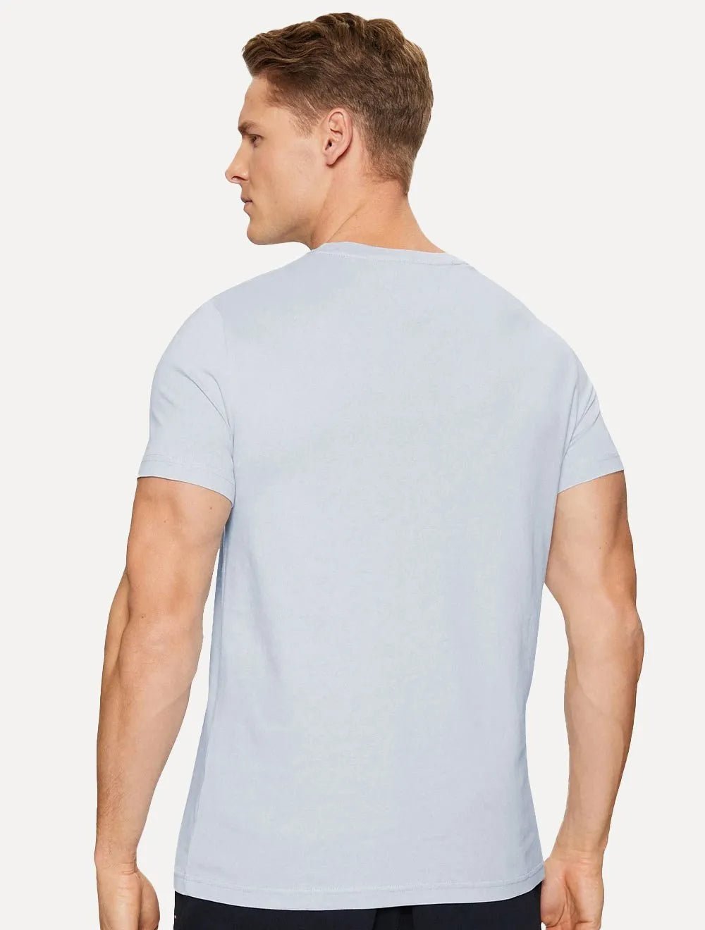 Camiseta Tommy Hilfiger Masculina Core Logo Tee Azul Celeste