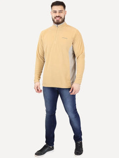 Blusa Columbia Masculina Klamath Range II Half Zip Amarelo Ocre