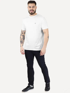 Camiseta Calvin Klein Jeans Masculina Black Omega Logo Branca
