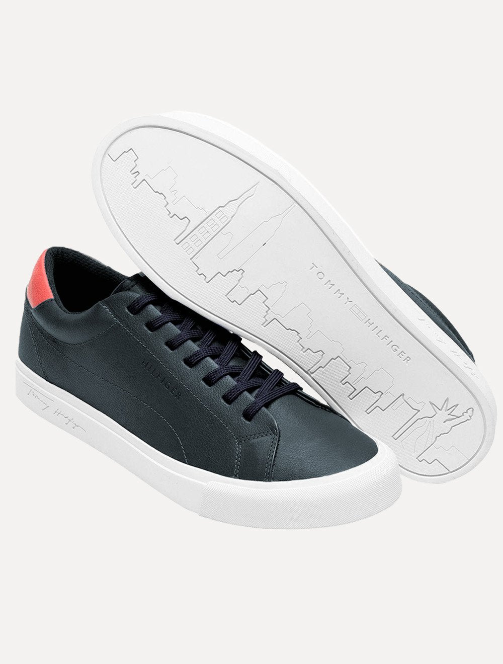 Tênis Tommy Hilfiger Masculino Couro Greg 1A  Azul Marinho