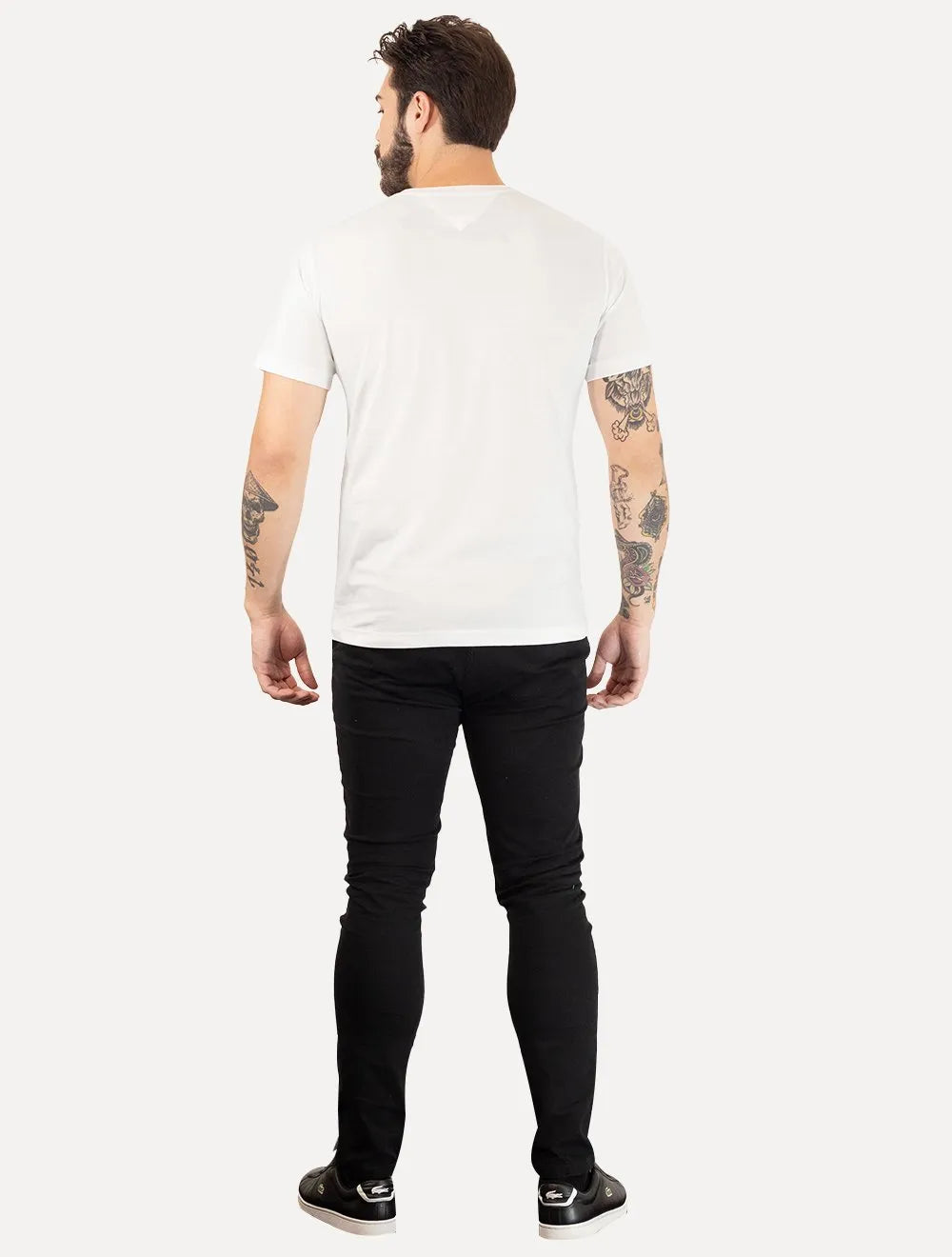 Camiseta Tommy Hilfiger Masculina Two Tone Chest Stripe Branca