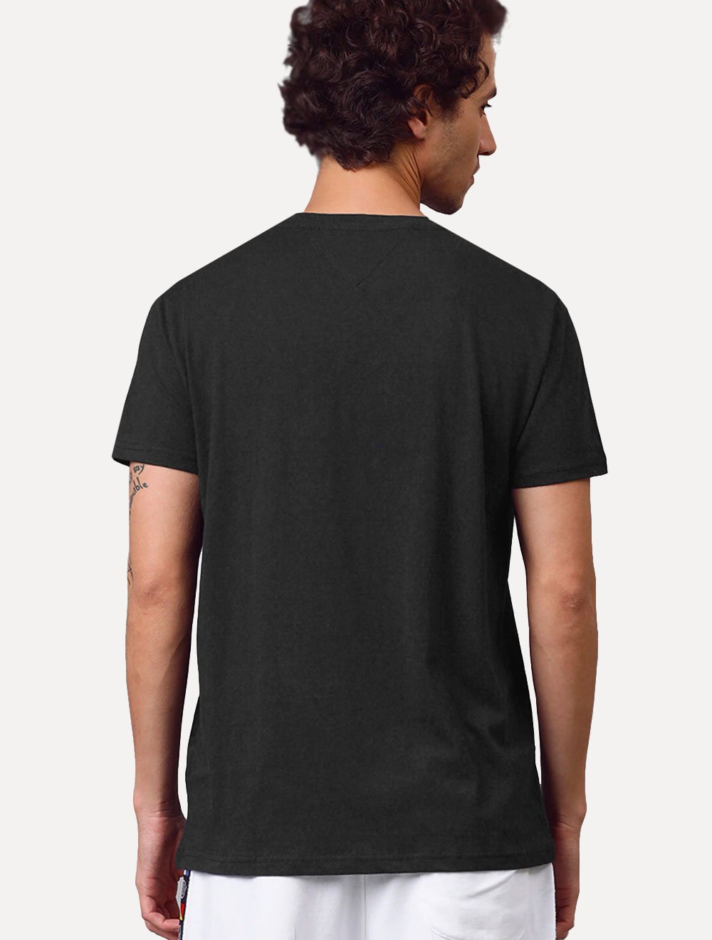 Camiseta Tommy Jeans Masculina American Original Stripes Preta