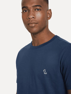 Camiseta Reserva Masculina Slim Jeans Patch Azul Escuro