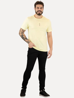 Camiseta Calvin Klein Jeans Masculina Vertical Mirror Amarela