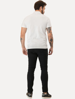 Polo Lacoste Masculina Regular Piquet Stretch Khaki Colorblock Branca