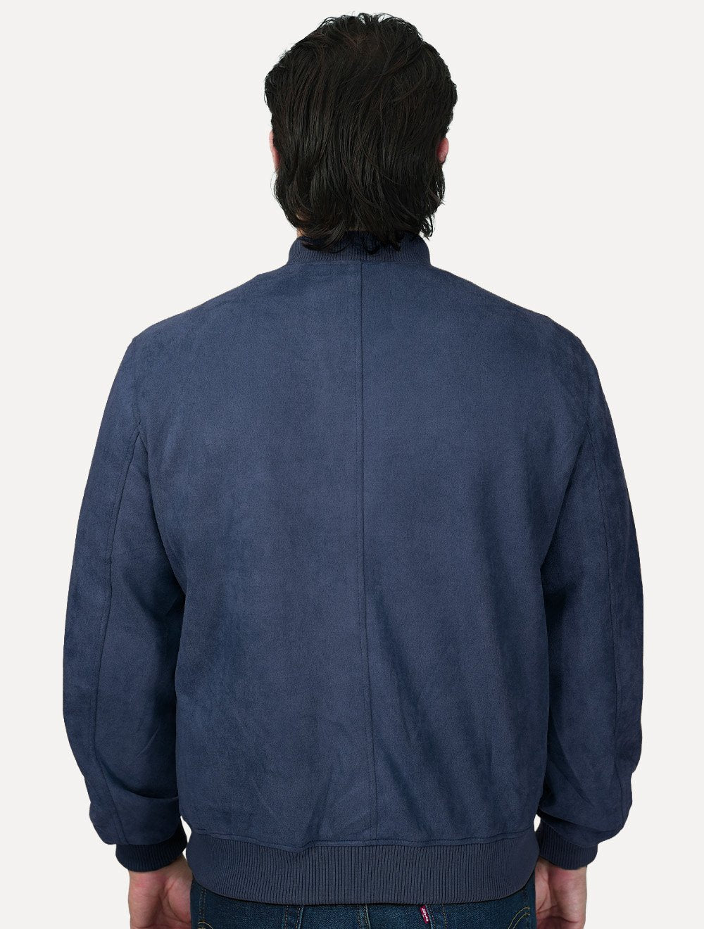 Jaqueta Dixen Masculina Bomber Suede Azul Marinho