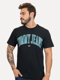 Camiseta Tommy Jeans Masculina Regular Varsity Arc Preta
