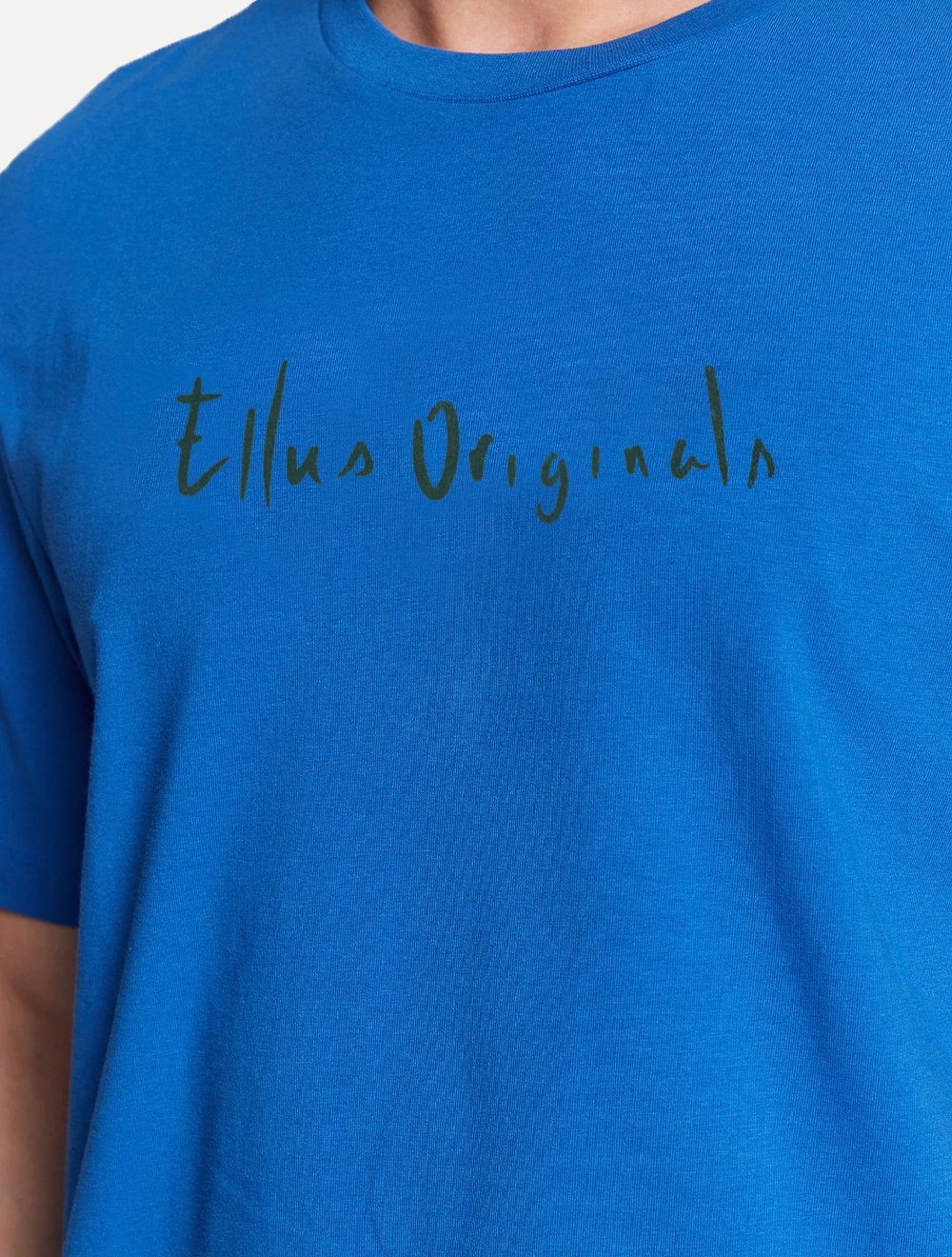 Camiseta Ellus Masculina Cotton Fine Originals Green Logo Azul Royal