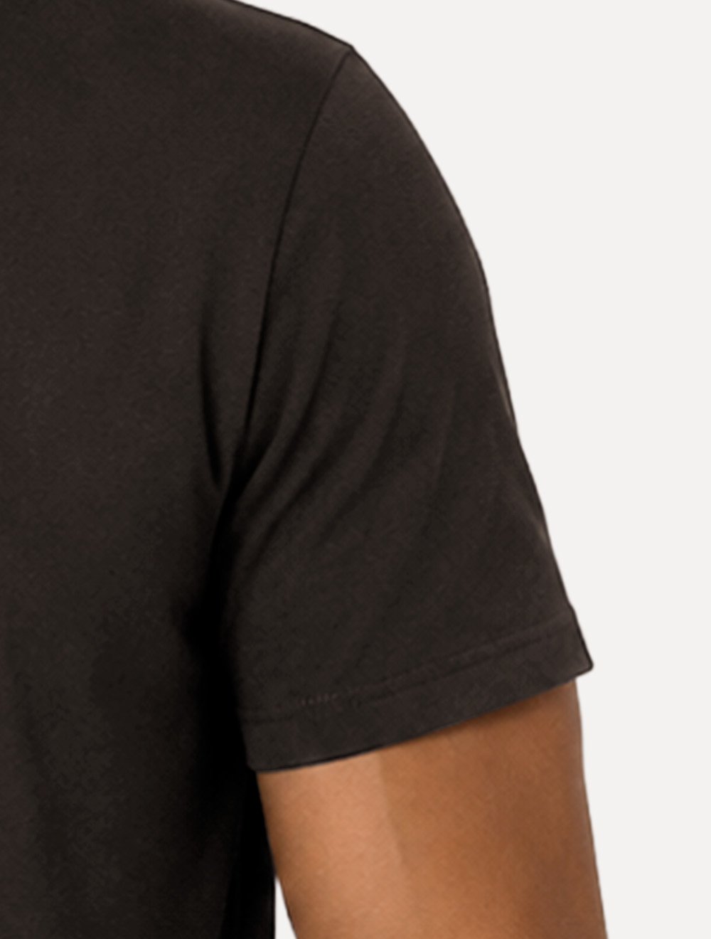 Camiseta Individual Masculina Comfort Pima Soft Touch Logo Marrom Escuro