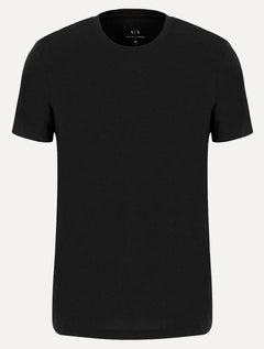 Camiseta Armani Exchange Masculina Slim Fit em Cotton Pima Preta