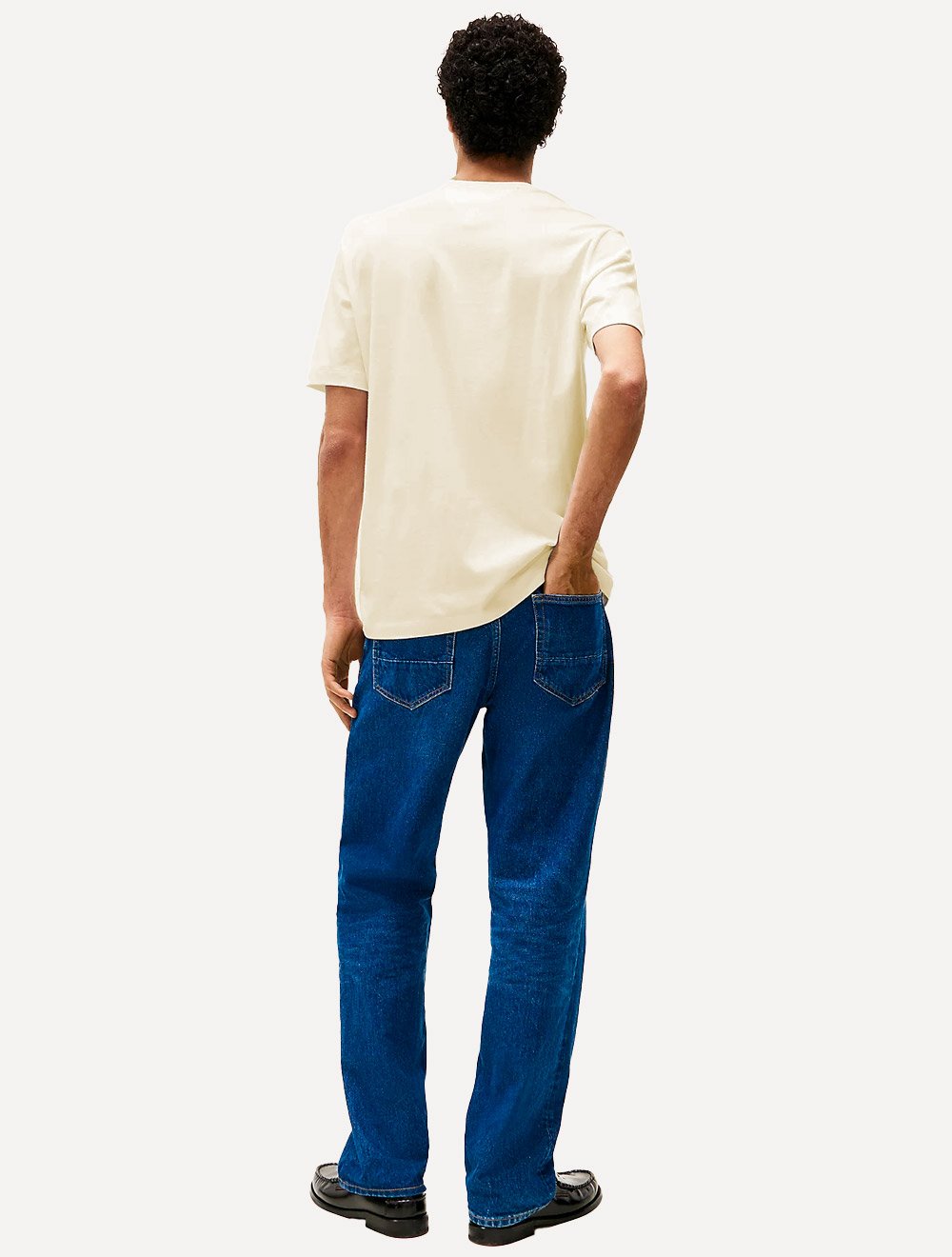 Camiseta Tommy Jeans Masculina Regular Pocket Creme