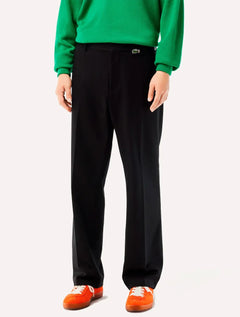 Calça Lacoste Masculina Sarja Chino Straight Croco Preta