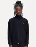 Jaqueta Fred Perry Masculina Contrast Tape Track Azul Marinho