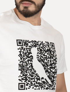 Camiseta Reserva Masculina Regular Greenk QR Code Branca