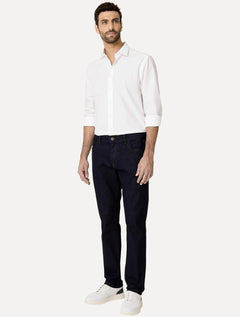 Camisa Dudalina Masculina Slim Superfine Cotton Mono Logo Lisa Tricoline Branca