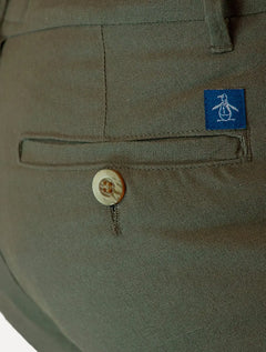 Bermuda Original Penguin Masculina Chino Stretch Linho Verde Escuro