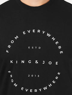 Camiseta King & Joe Masculina Circle From Everywhere Preto