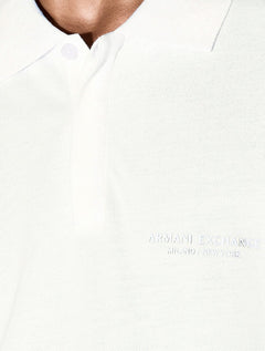 Polo Armani Exchange Regular Fit Light Logo Milano Off White