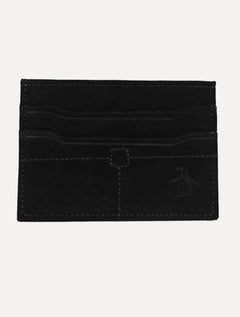 Carteira Original Penguin Masculina Porta Cartão Suede Preta
