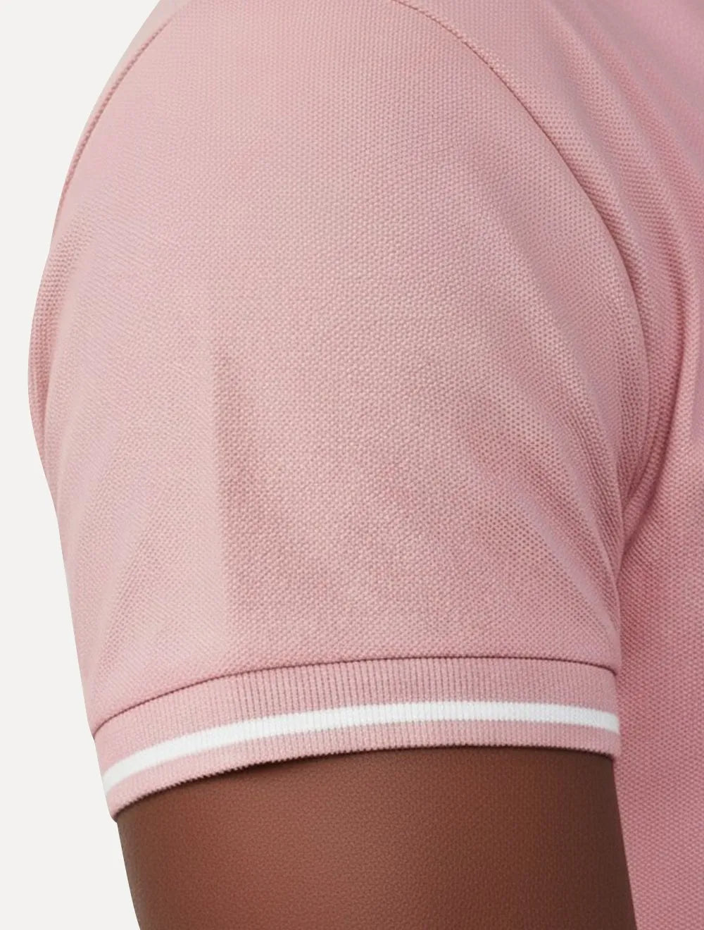 Polo Colcci Masculina Piquet Logo Bordado Rosa Claro