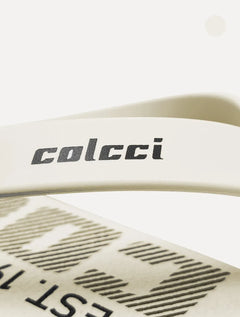 Chinelo Colcci Masculino Neto Maxi Logo Off White/Preto