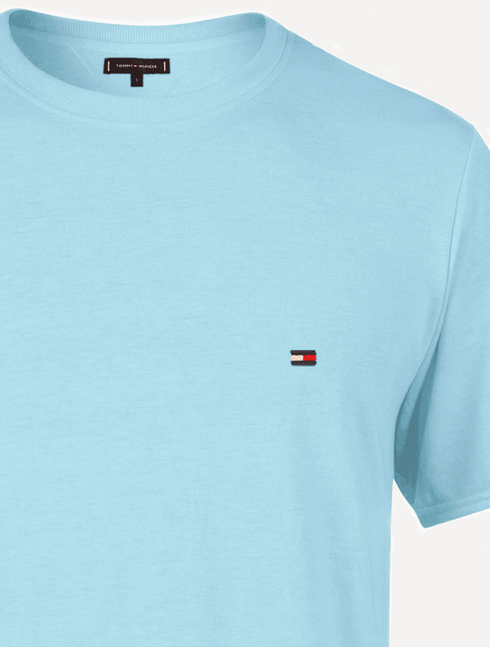 Camiseta Tommy Hilfiger Masculina Essential Cotton Azul Celeste