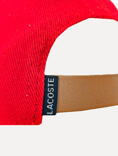 Boné Lacoste Gabardine Big Croco Vermelho