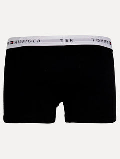Cueca Tommy Hilfiger Cotton Stretch Trunk Preta Cinza Mescla Pack 3UN